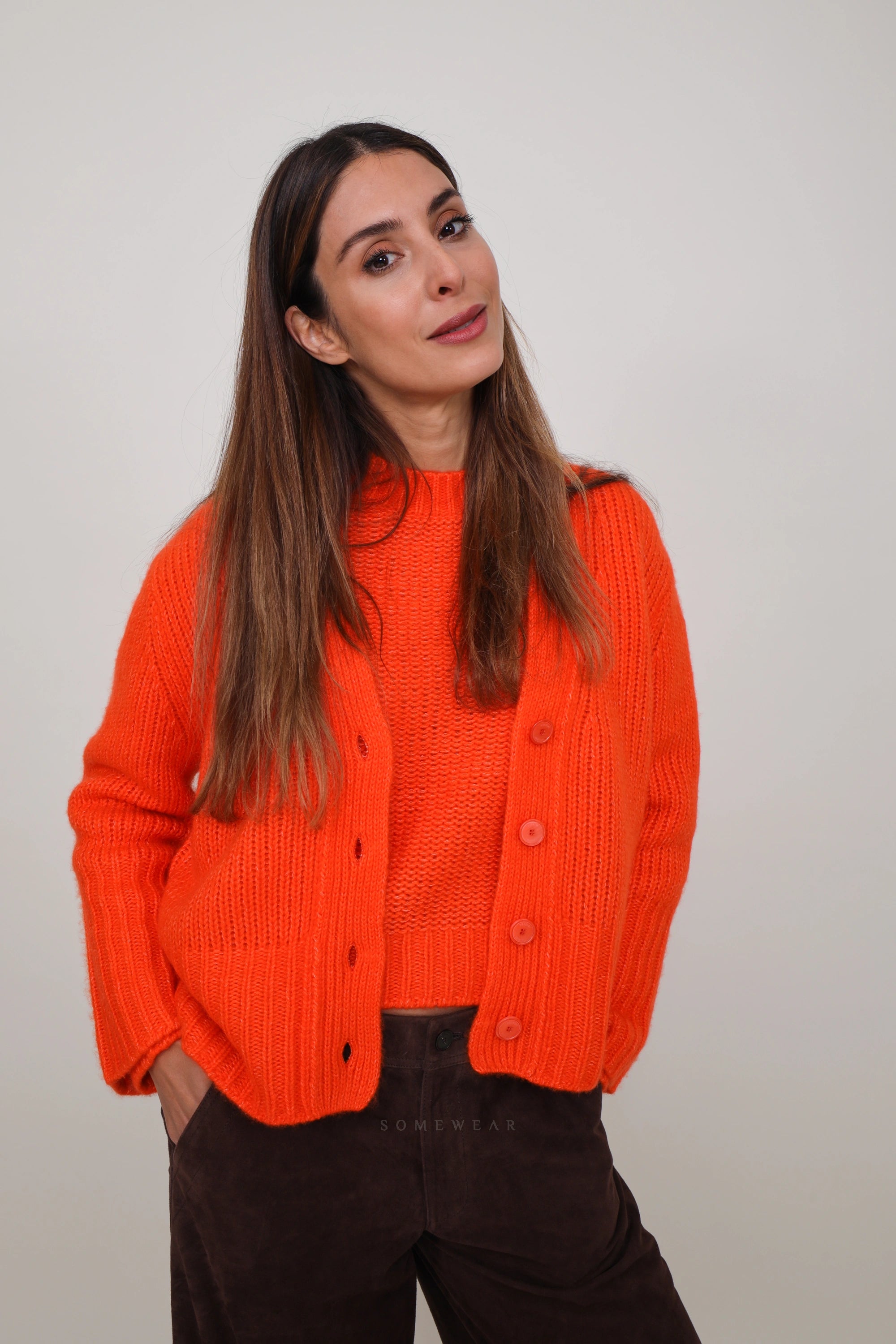 Heart Cardigan Celeste Kumquats