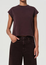 Agolde T-Shirt Bryce Cap Sleeve Root