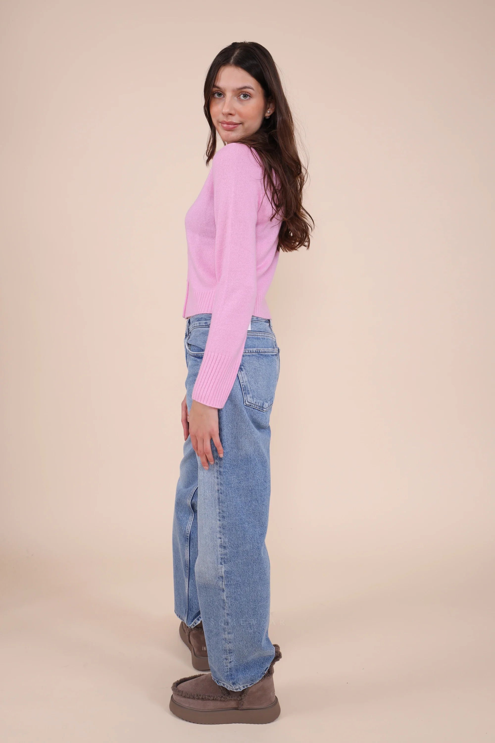 Heart Cardigan Begonia