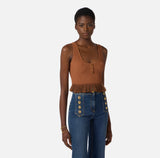 Elisabetta Franchi Top Cuoio