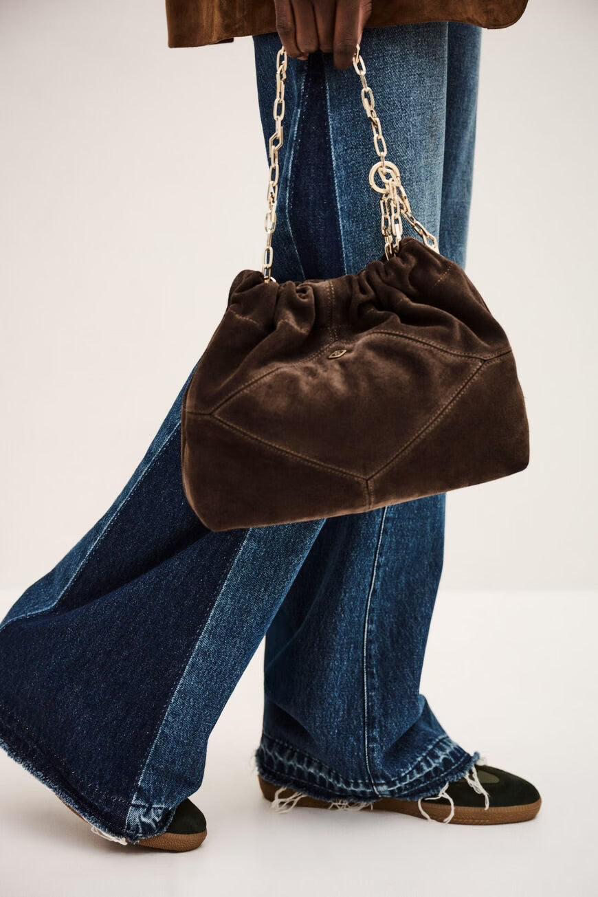 Ba&sh Tasche June Suede Choco