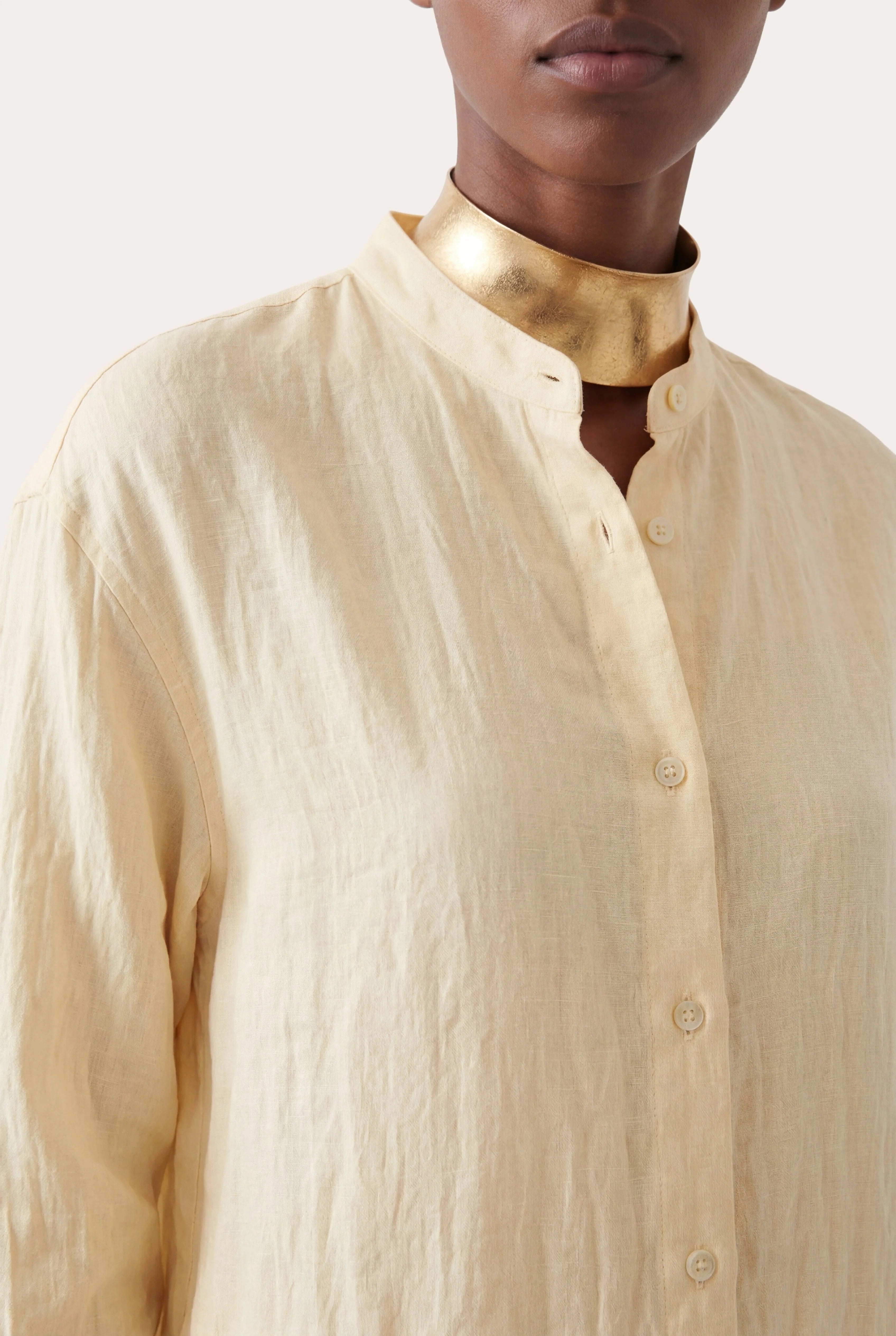 120% Lino Bluse Naturale