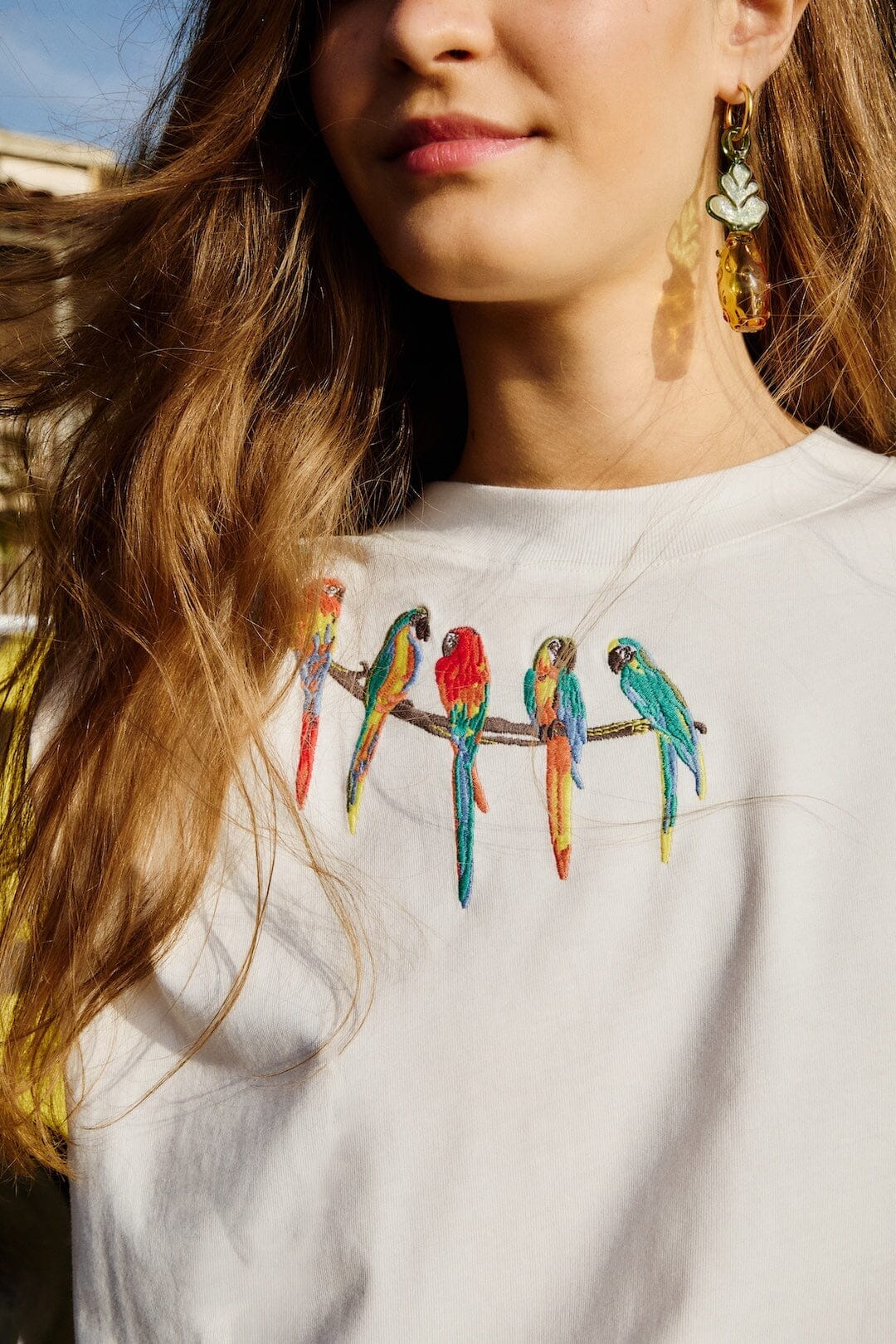 Farm Rio Shirt Birds on a Branch
