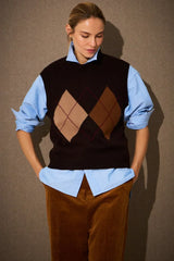 Be You Pullunder Argyle Cookie