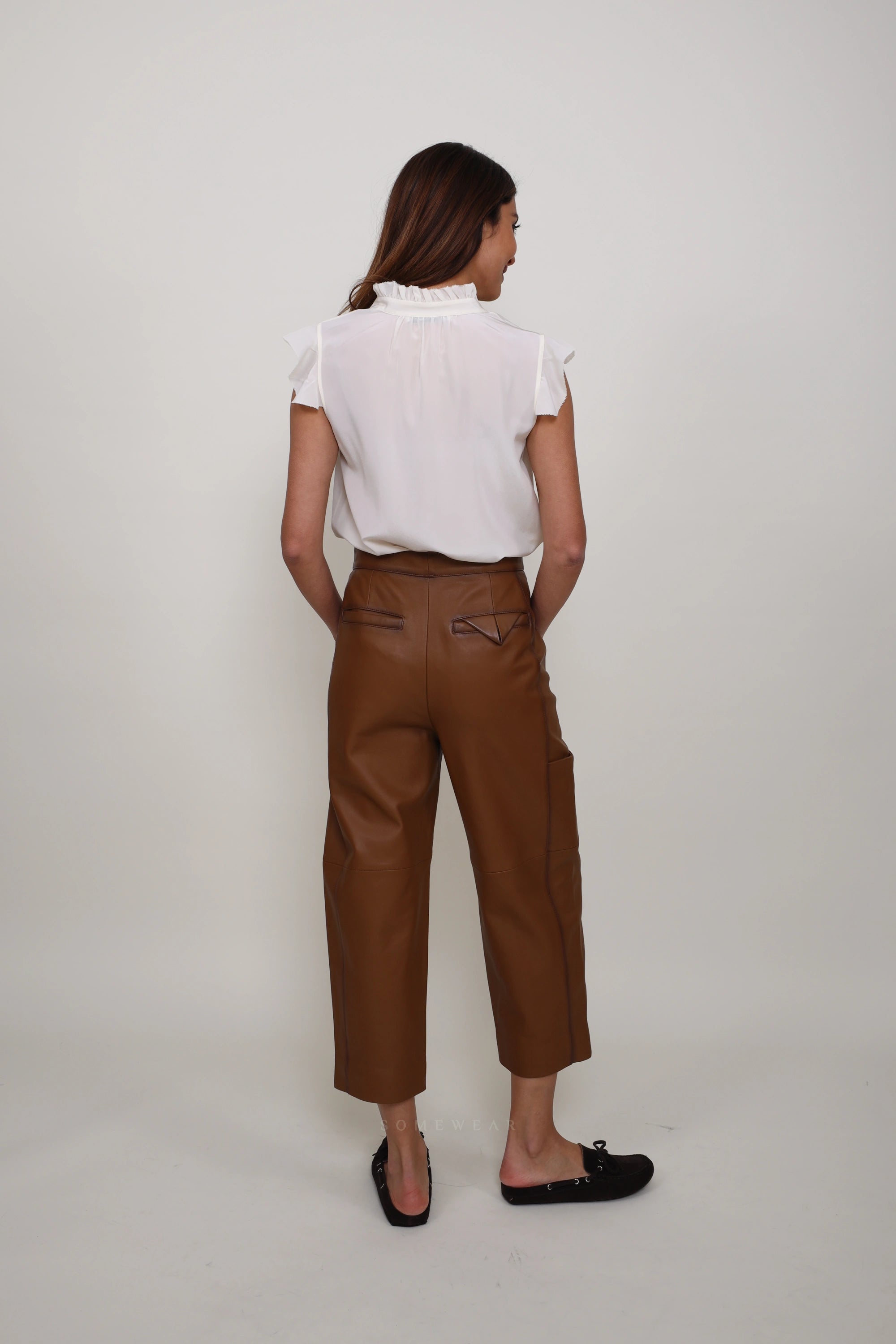 Dorothee Schumacher Leather Trousers Sleek Statement II