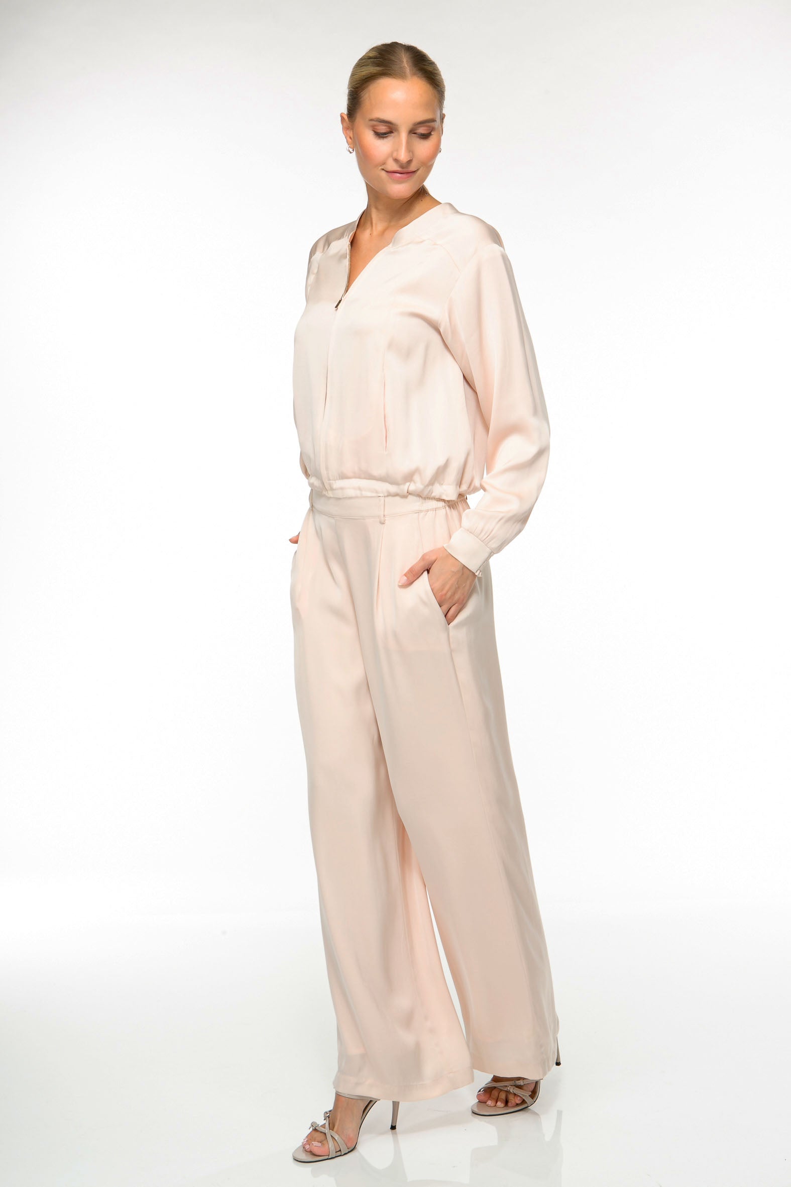 IVI Blouson Solid Silk Sand