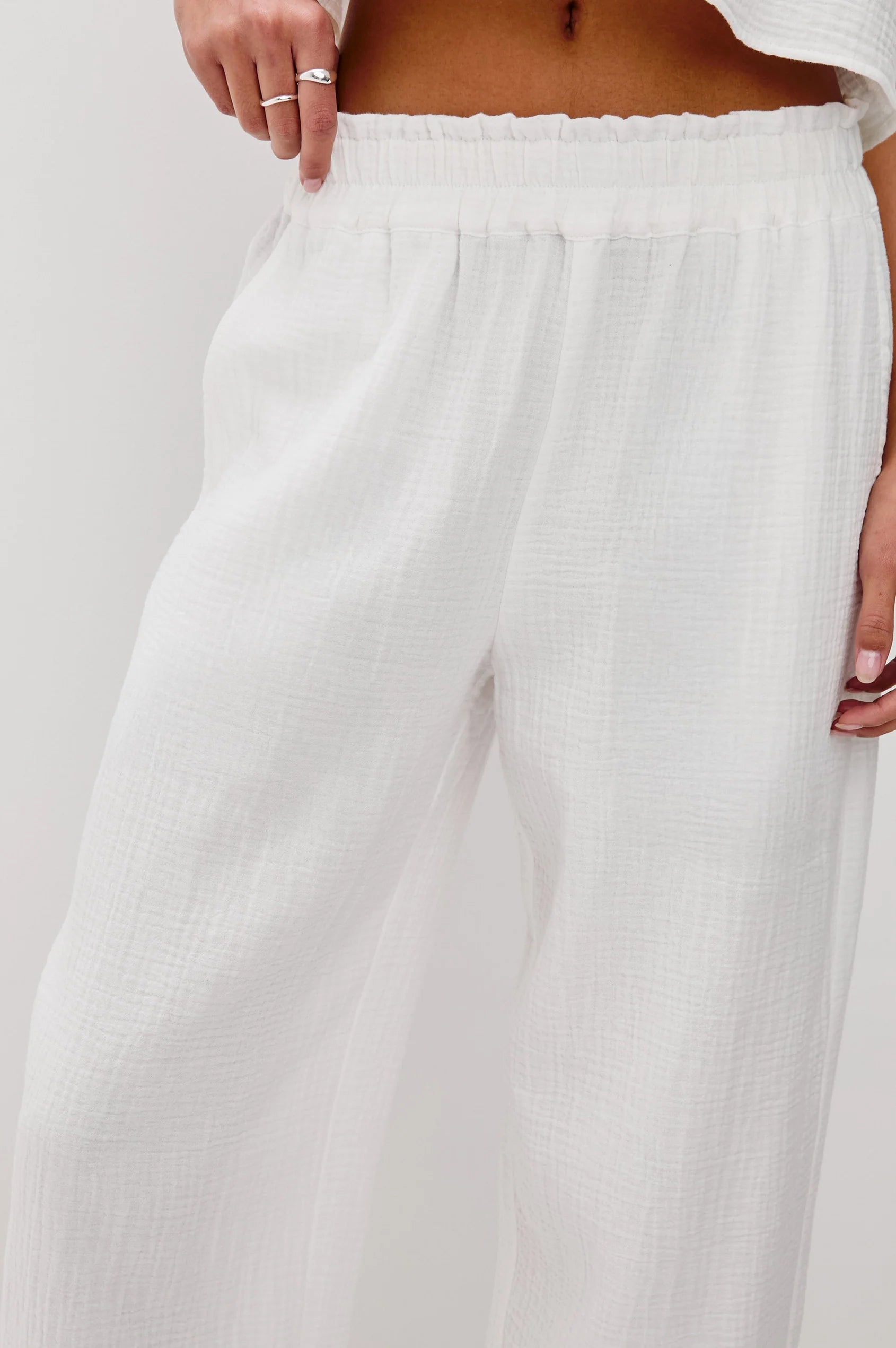 Rails Hose Leon Crop White