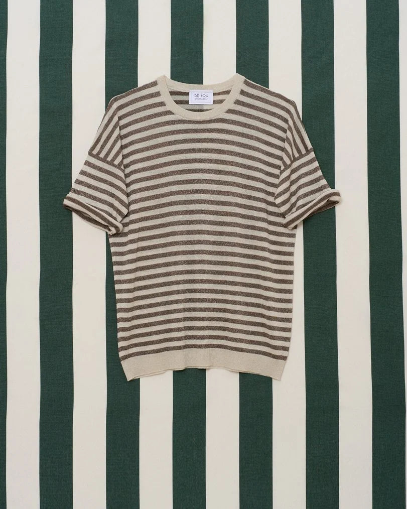 Be You Glitter T-shirt beige/brown