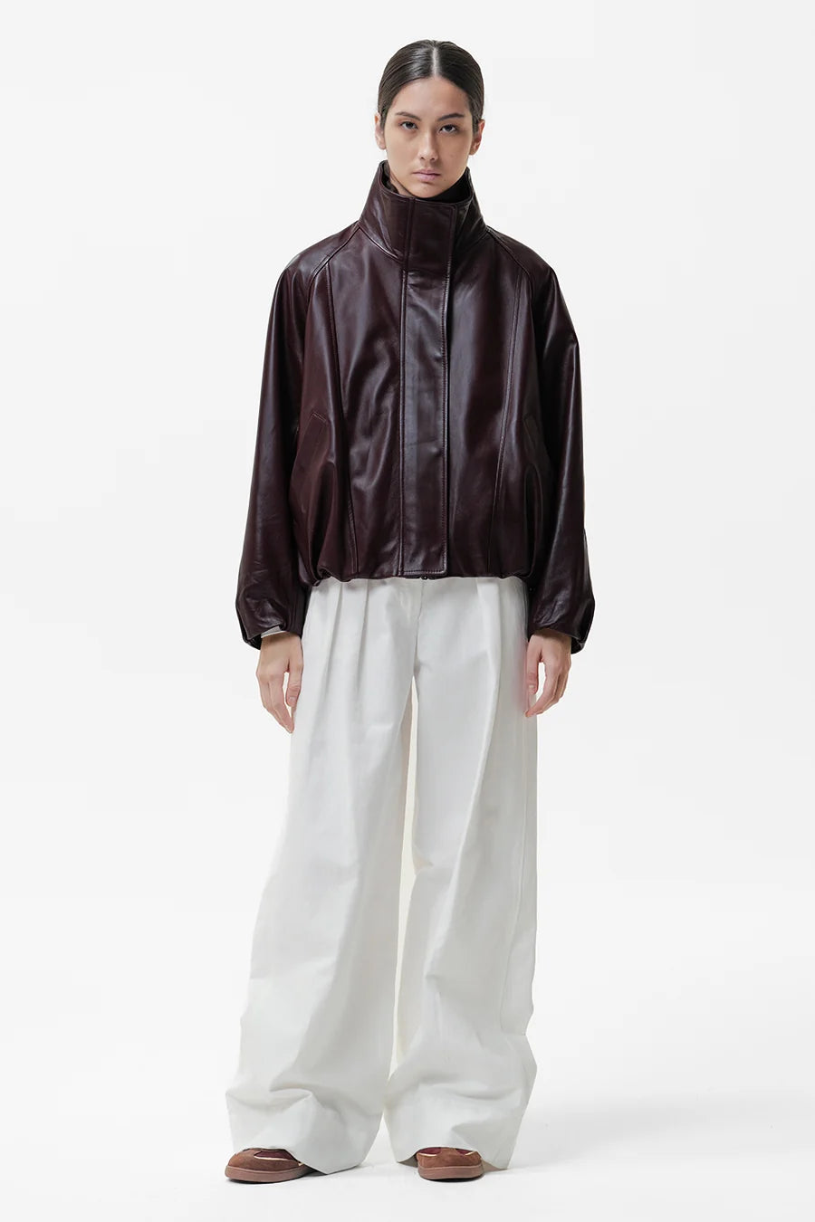 Duno læderjakke Namida burgundy