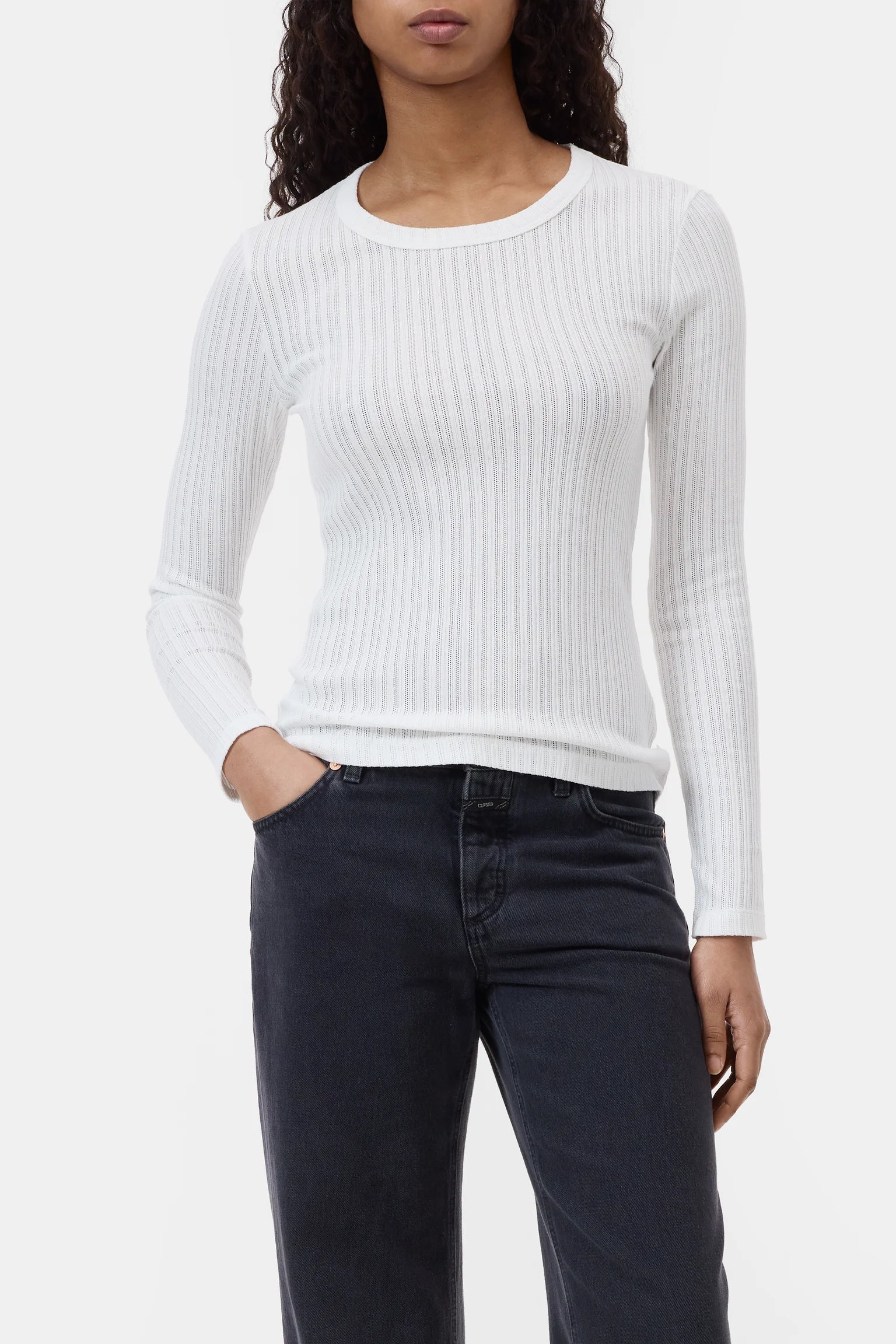 Closed Longsleeve Plain Ivory
