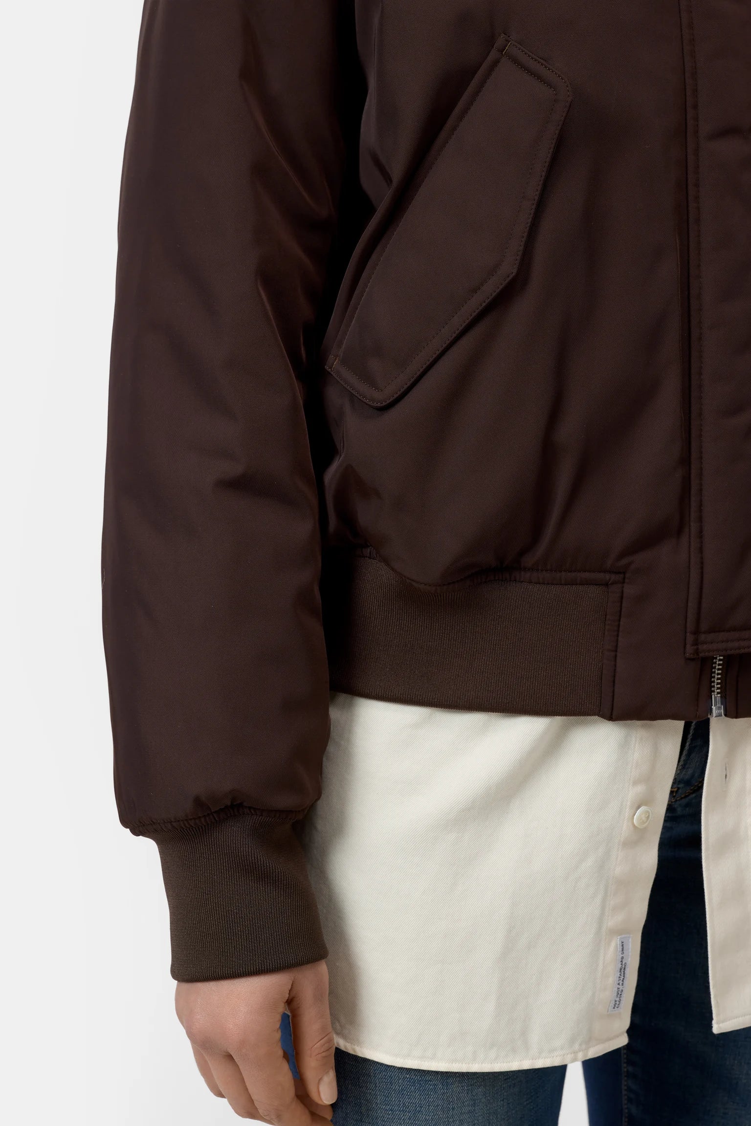 Closed Bomberjacke Mahagony