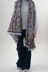 Friendly Hunting Cloth Felted Stole Eyes of Marrakesh Syrup