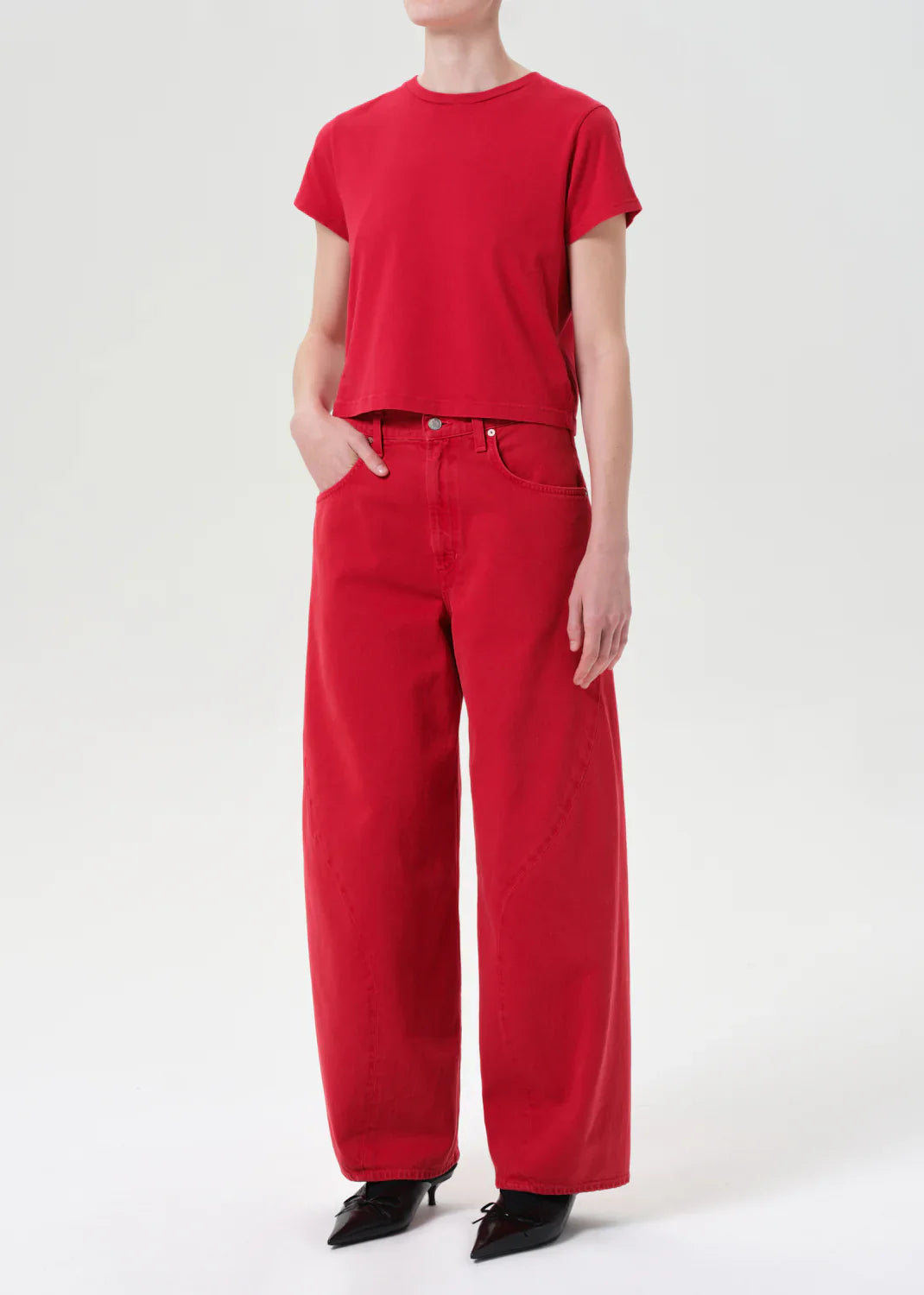 Agolde T-Shirt Adine Tomato