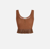 Elisabetta Franchi Top Cuoio