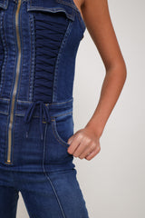 Elisabetta Franchi Jumpsuit Denim Lace