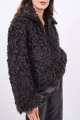 Absurd Jacke Teddy Curly Dark Brown