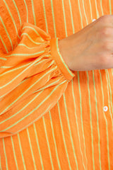 IVI Collection Bluse Stripes Mandarin