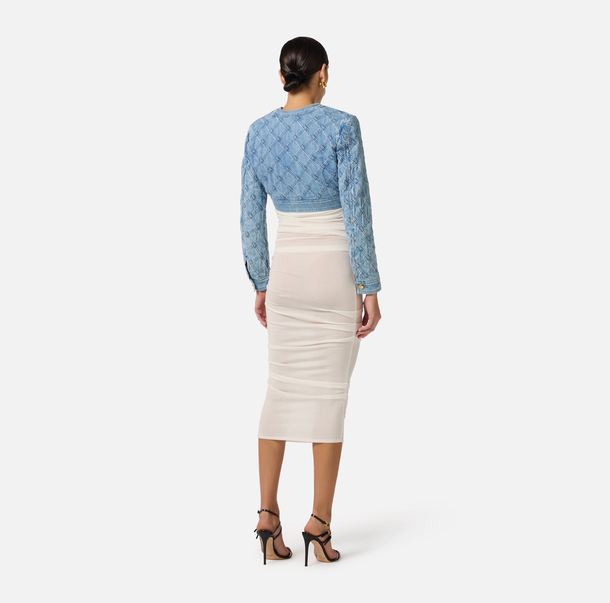 Elisabetta Franchi Jacke Denim Diamond