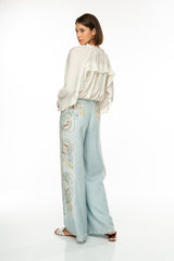 IVI Bluse Frill Off White