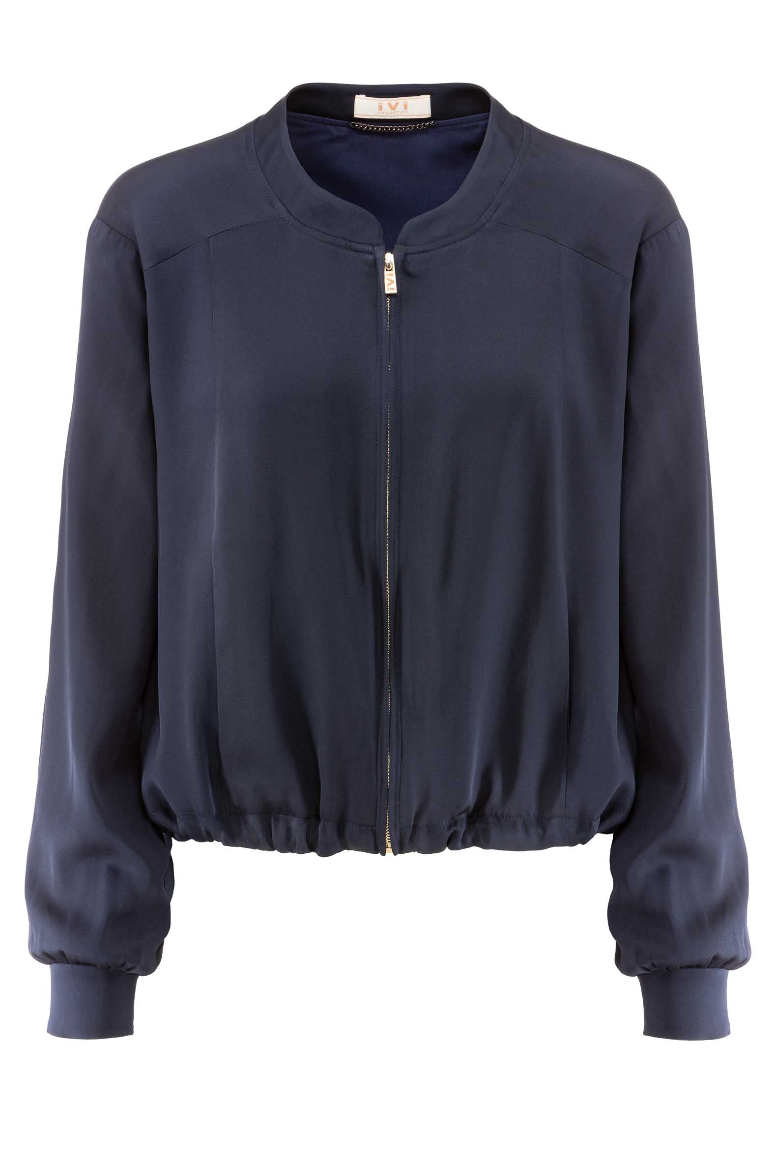 IVI Blouson Solid Silk Midnight