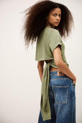 Ba&sh T-Shirt Blanca Khaki