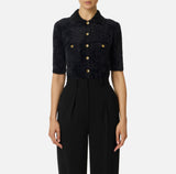 Elisabetta Franchi Cardigan Strick Nero