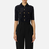 Elisabetta Franchi Cardigan Strick Nero