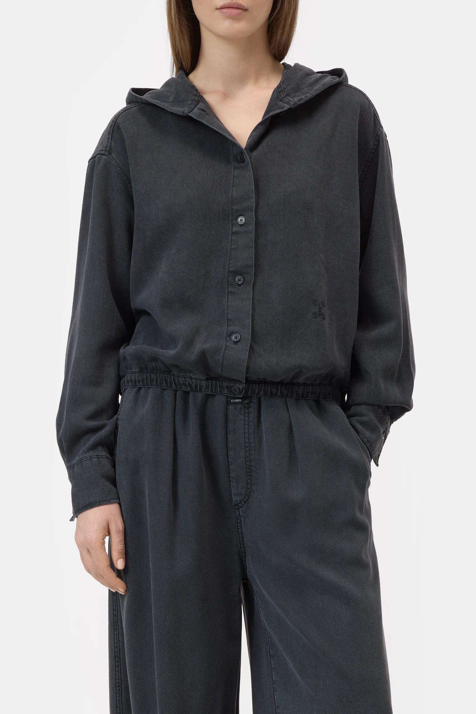 Closed Hemd Lyocell Black