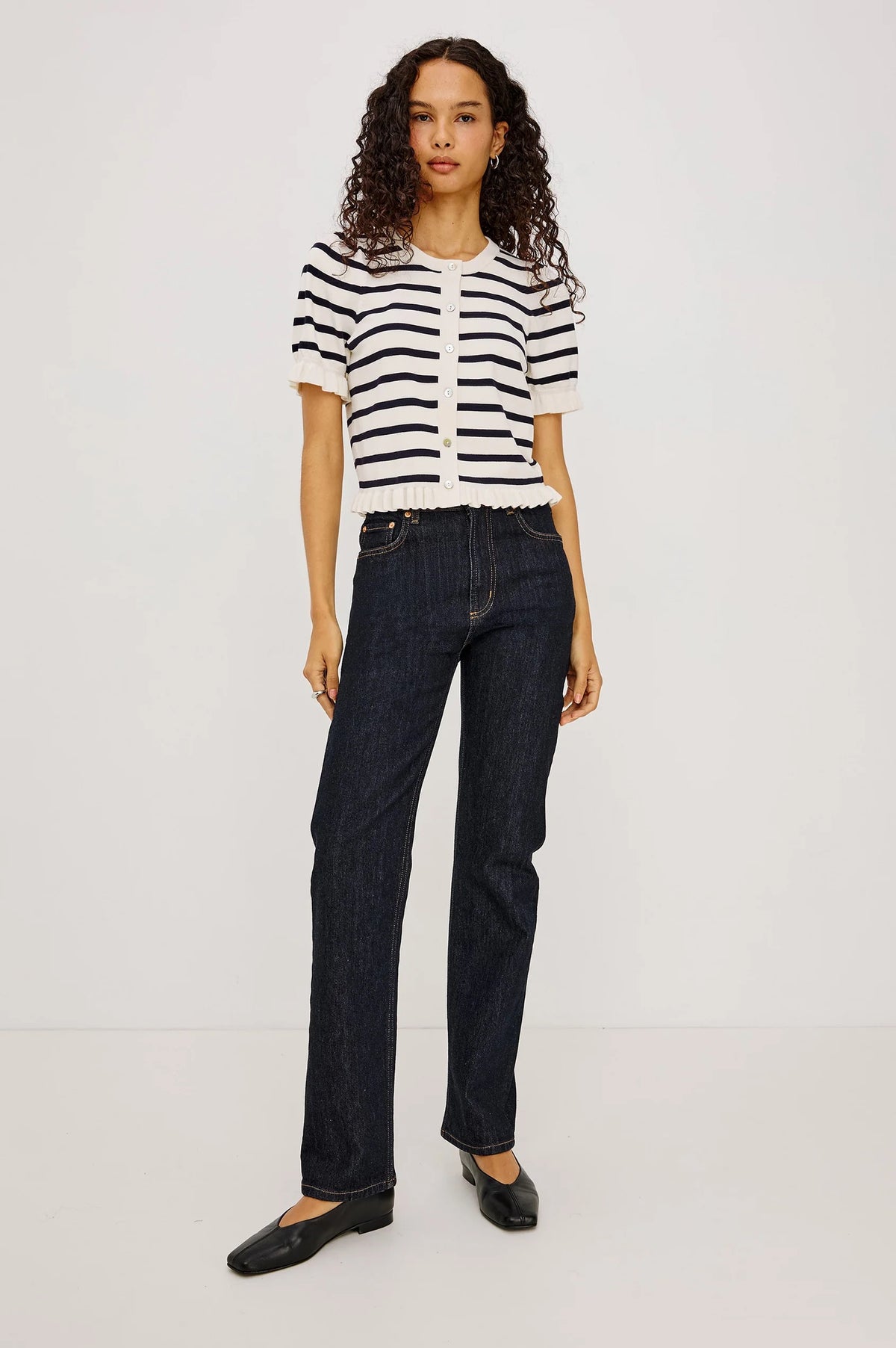 Rails Top Lora Ivory Stripe