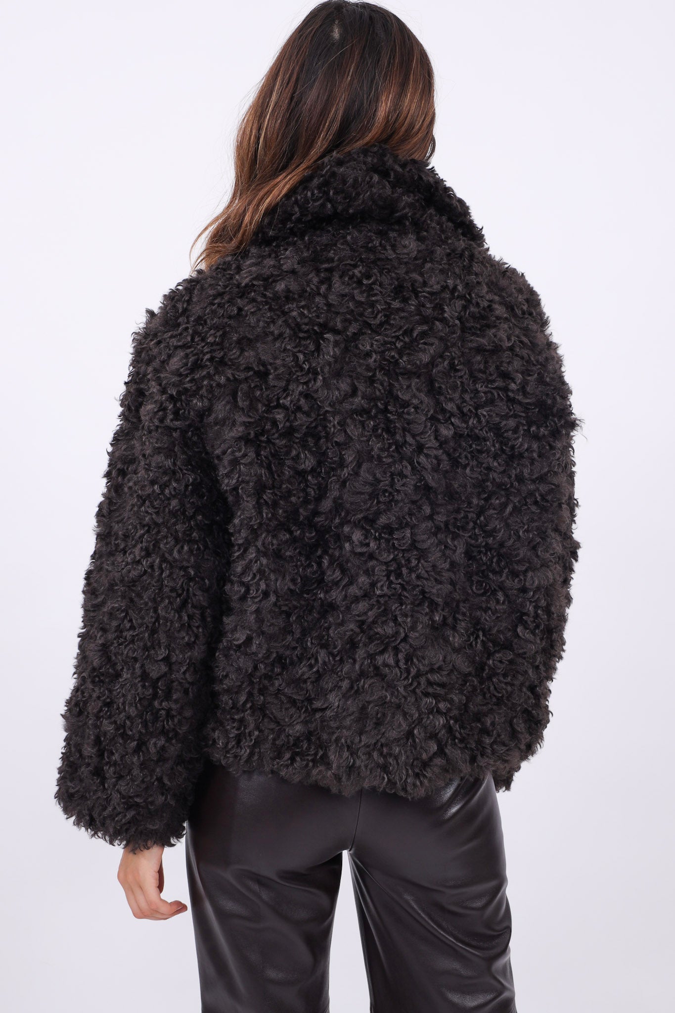 Absurd Jacke Teddy Curly Dark Brown