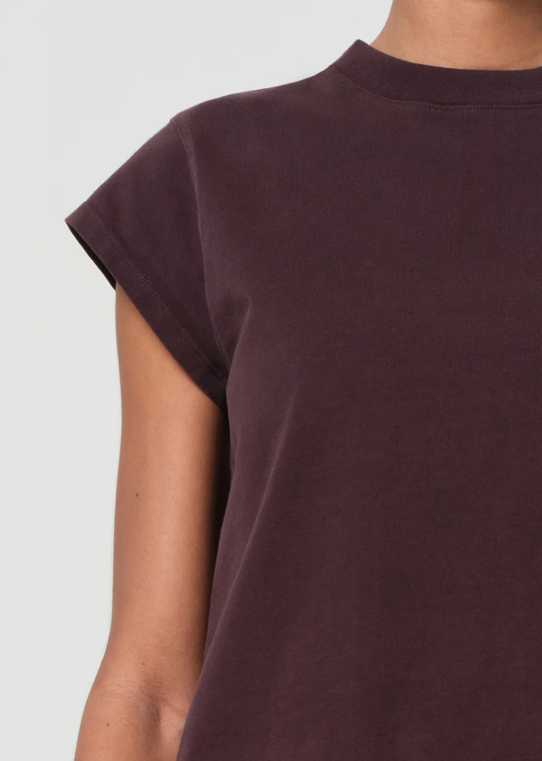 Agolde T-Shirt Bryce Cap Sleeve Root