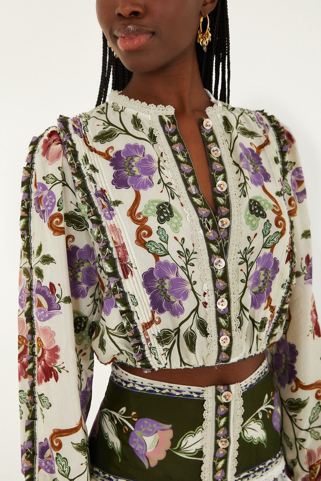 Farm Rio Blouse Rococo Flowers