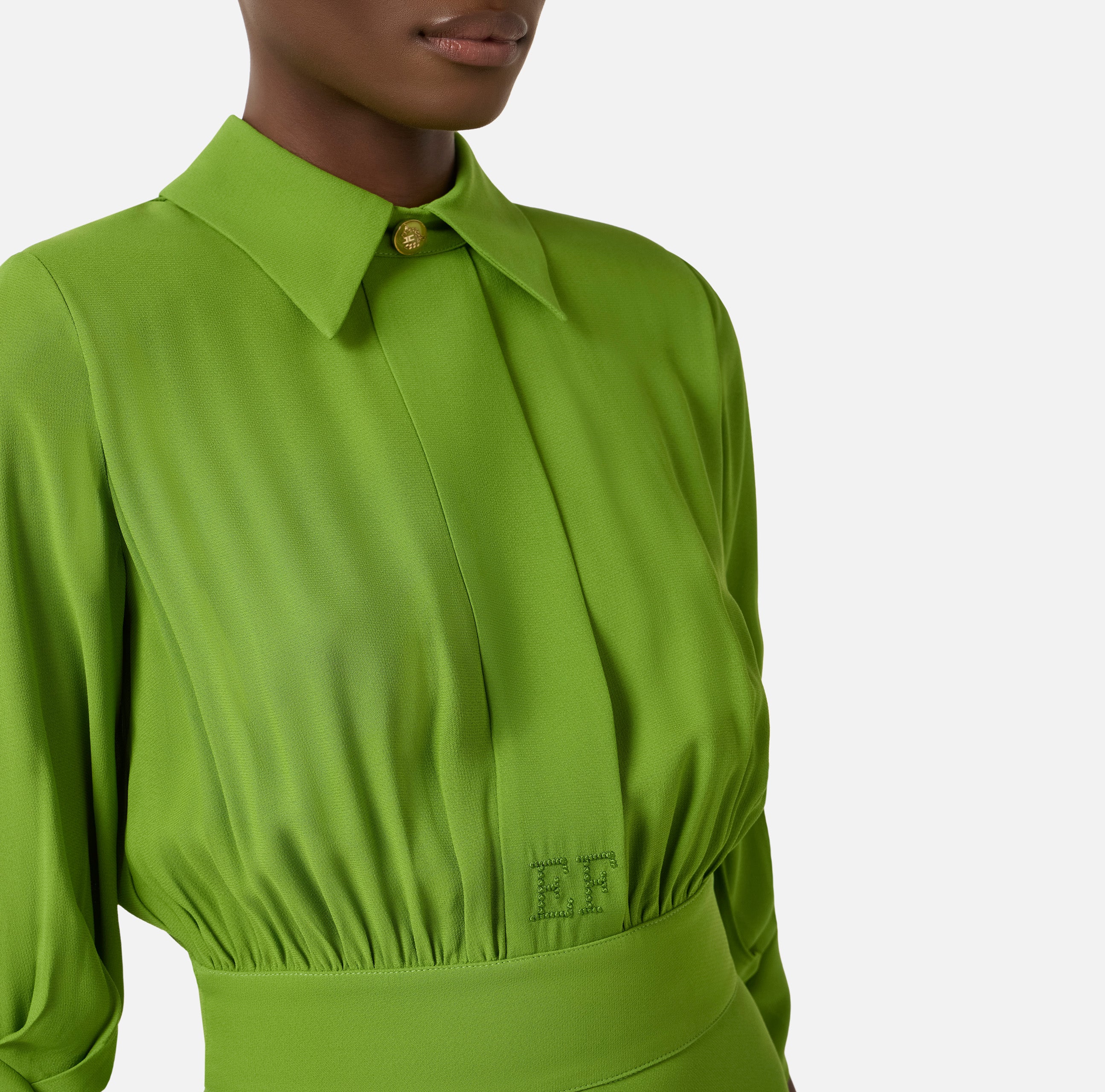 Elisabetta Franchi Kleid Georgette Aloe