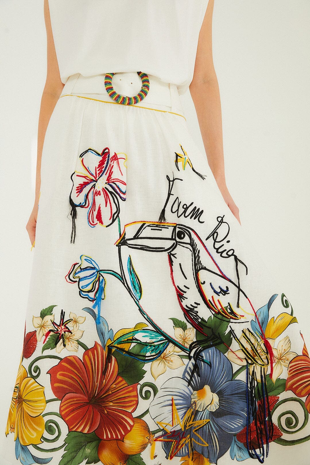 Farm Rio Rock Tropi Embroidered