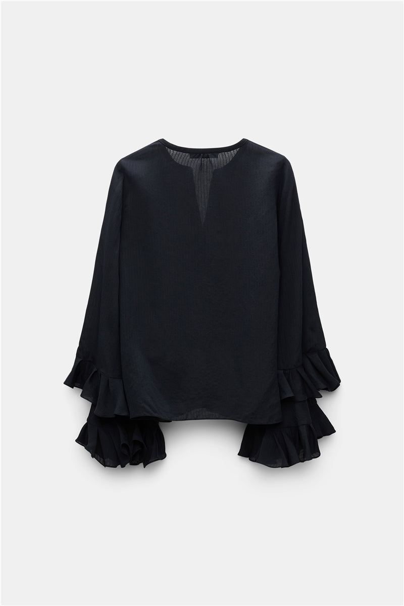 Dorothee Schumacher Bluse Soft Stripes Navy