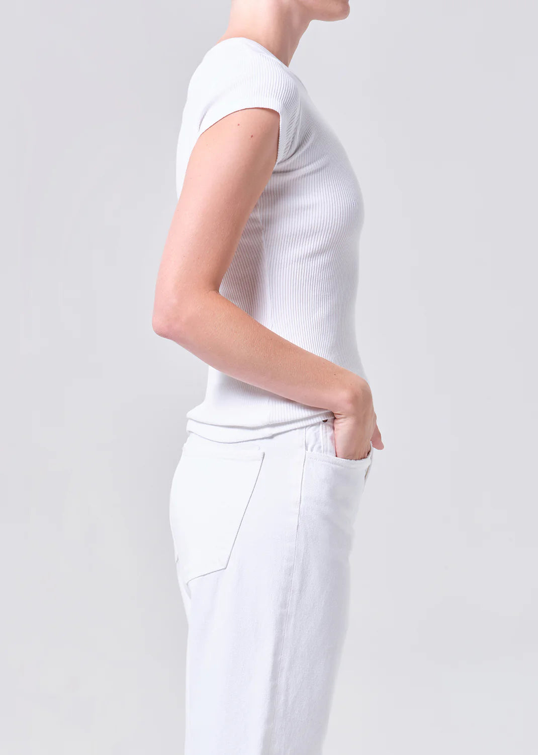 Agolde Tee Edison White