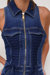 Elisabetta Franchi Jumpsuit Denim Lace