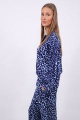 Friendly Hunting blouse Aine Cheetah Iris