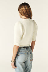 Ba&sh Cardigan Garance Ecru