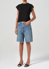 Agolde T-Shirt Bryce Cap Sleeve Black