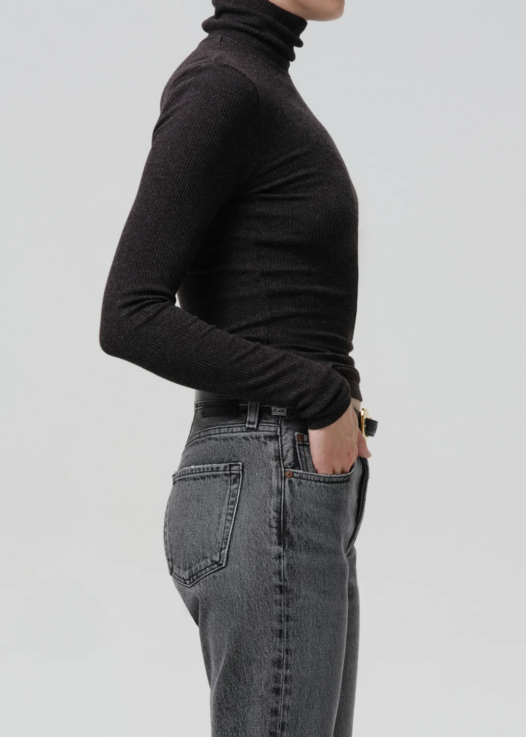 Citizens of Humanity Turtleneck Caradene Heather Charcoal
