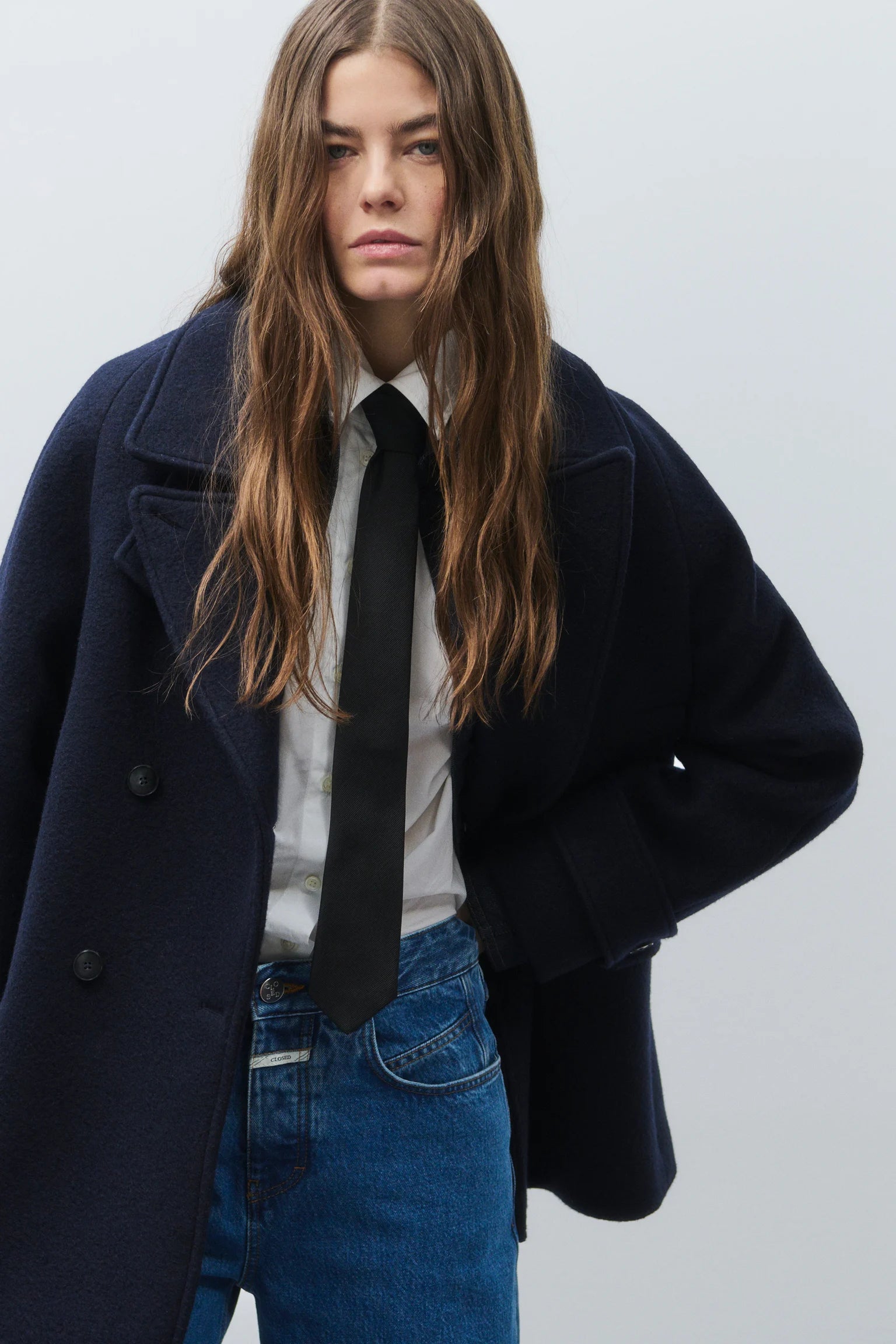 Closed Coat Caban Dark Knight