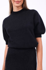 Herzensangelegenheit Pullover Short Black