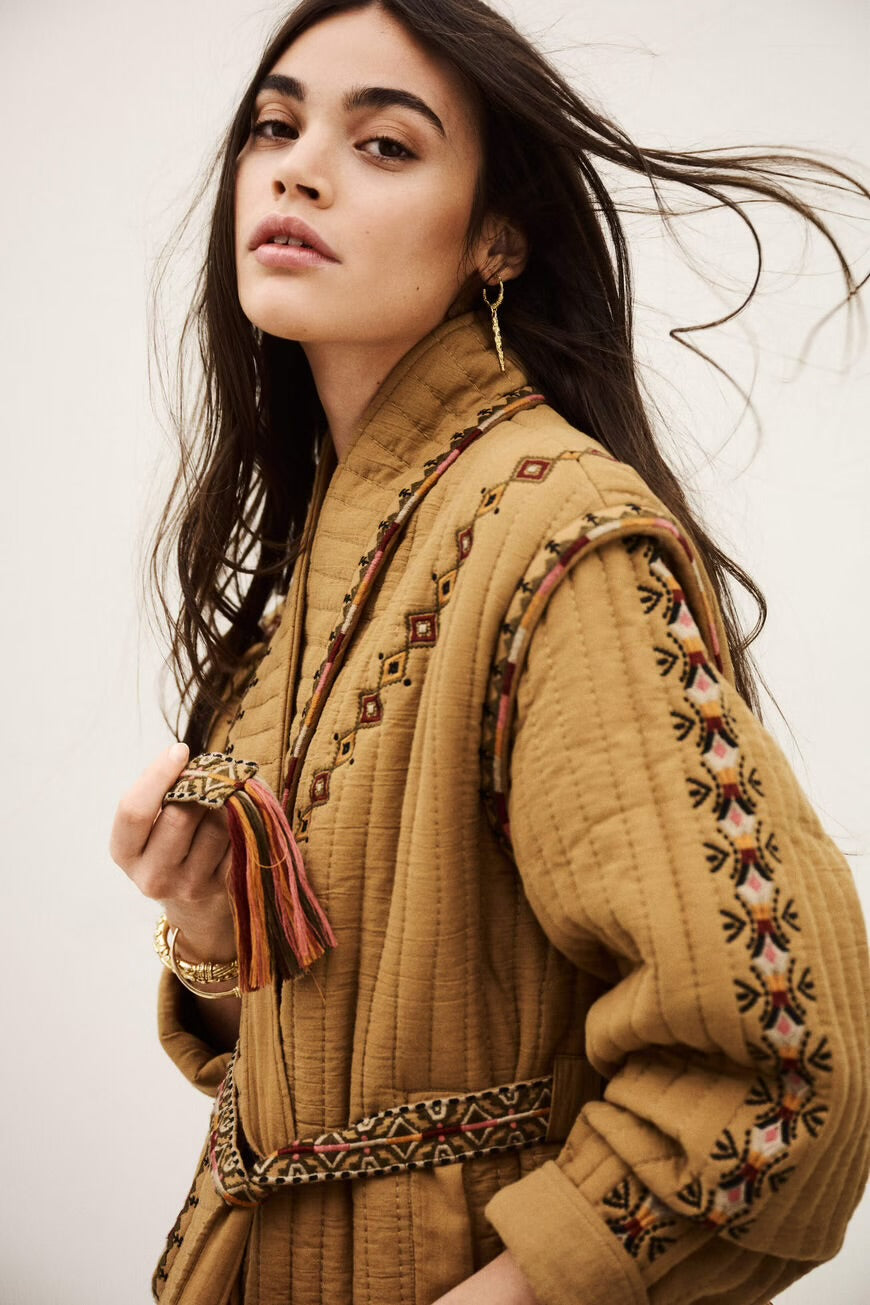Ba&sh Cocoon Jacket Camel