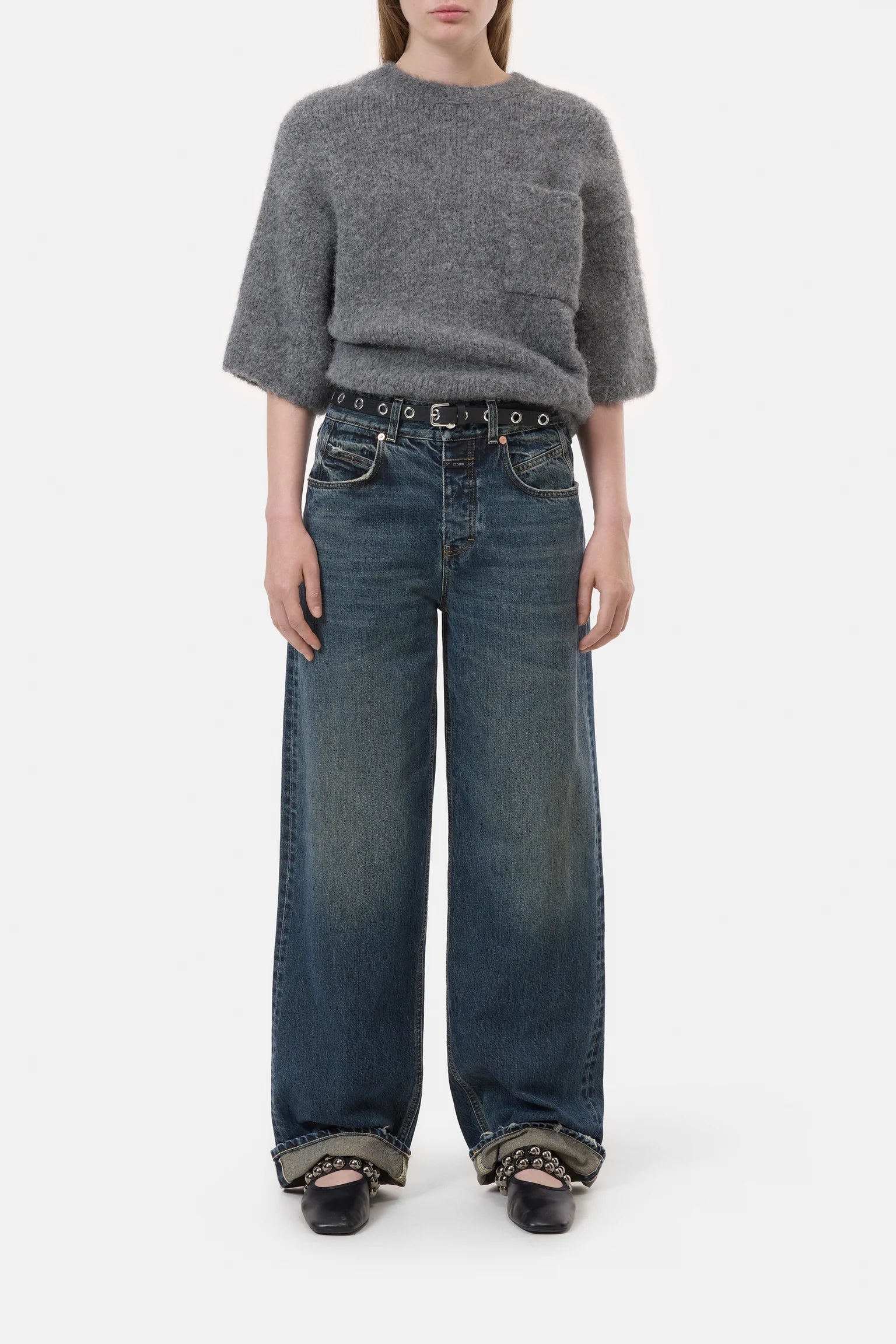Closed Pullover Short Melange