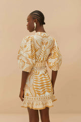 Farm Rio Dress Lace Nature