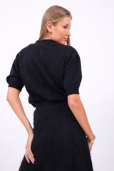 Herzensangelegenheit Pullover Short Black