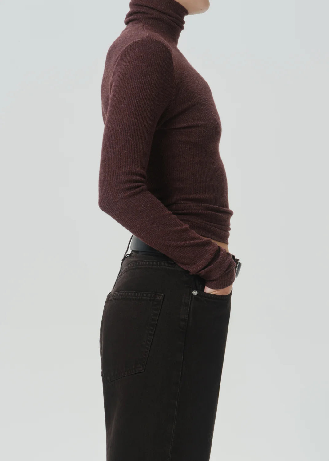 Citizens of Humanity Turtleneck Caradene Heather Mahogany