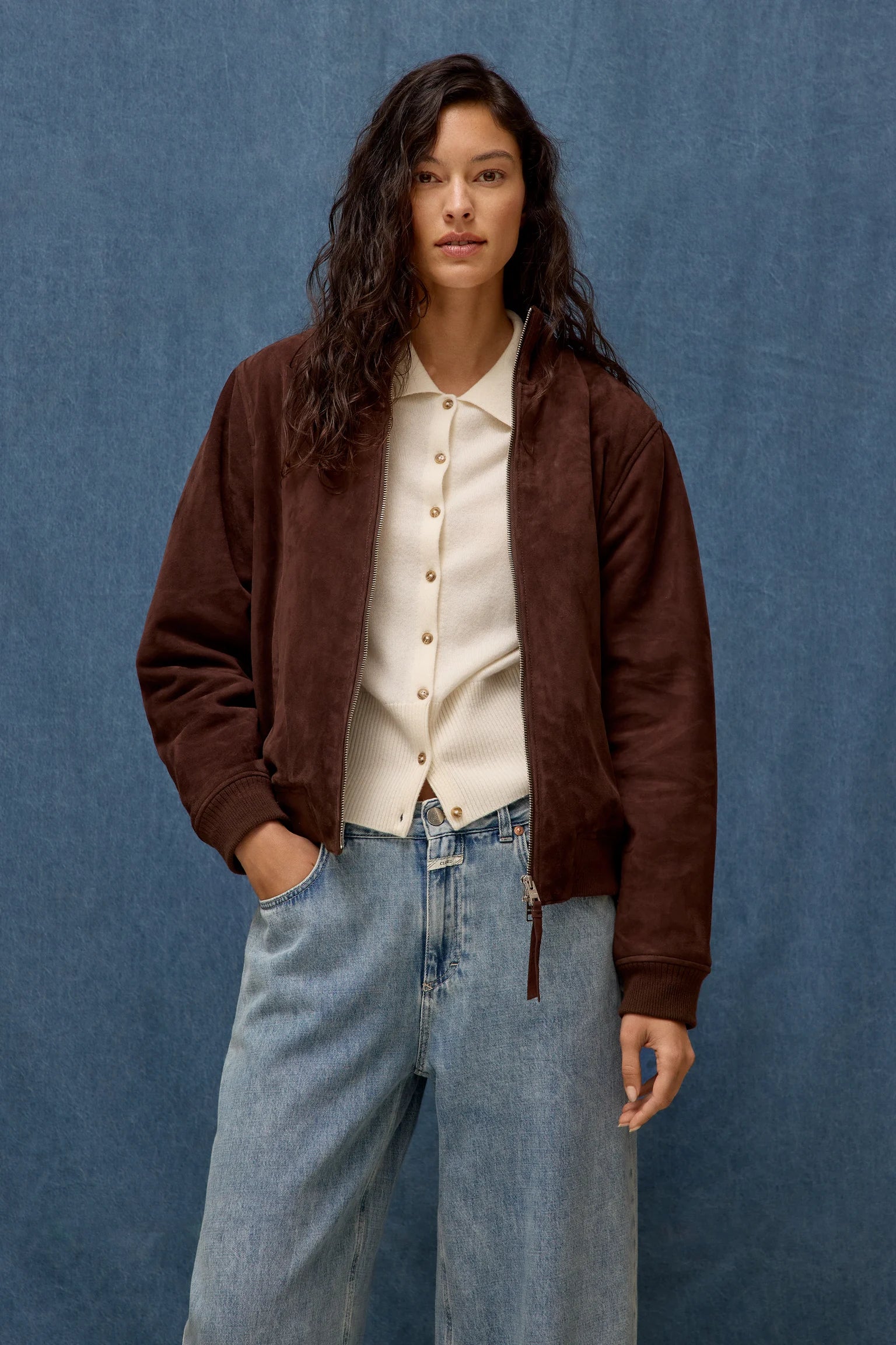 Closed Bomber Leder Barken