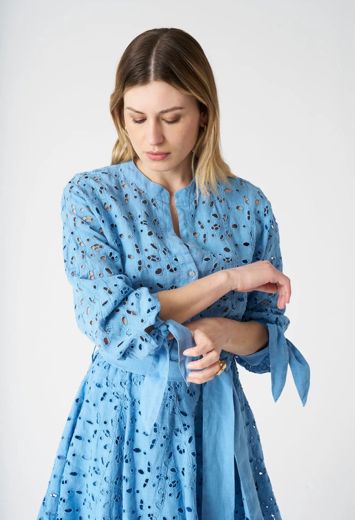 120% Lino Dress Niagara